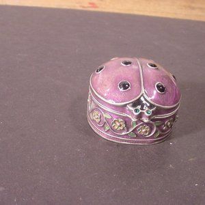 LADY BUG Bejeweled Trinket Jewelry Box